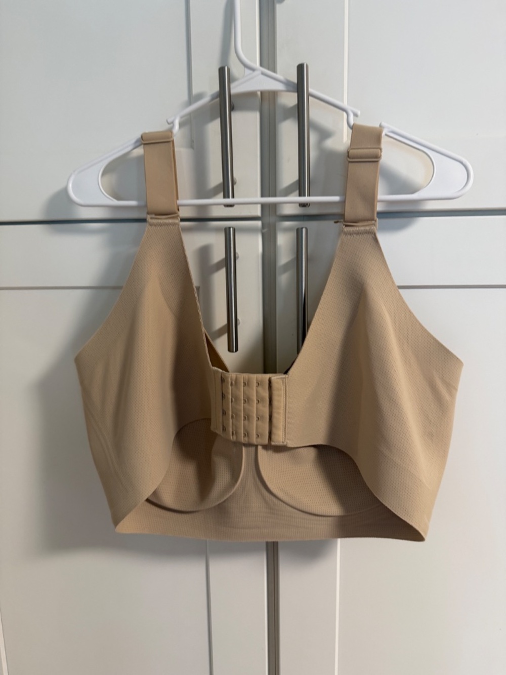 Women’s 4XL Nude Wireless Full Coverage Support Jelly Bra Wide Strap Longline